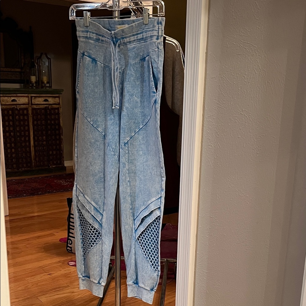 Light Blue NOAM Distressed Jogger Pants